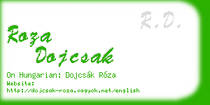 roza dojcsak business card