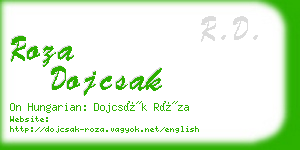 roza dojcsak business card